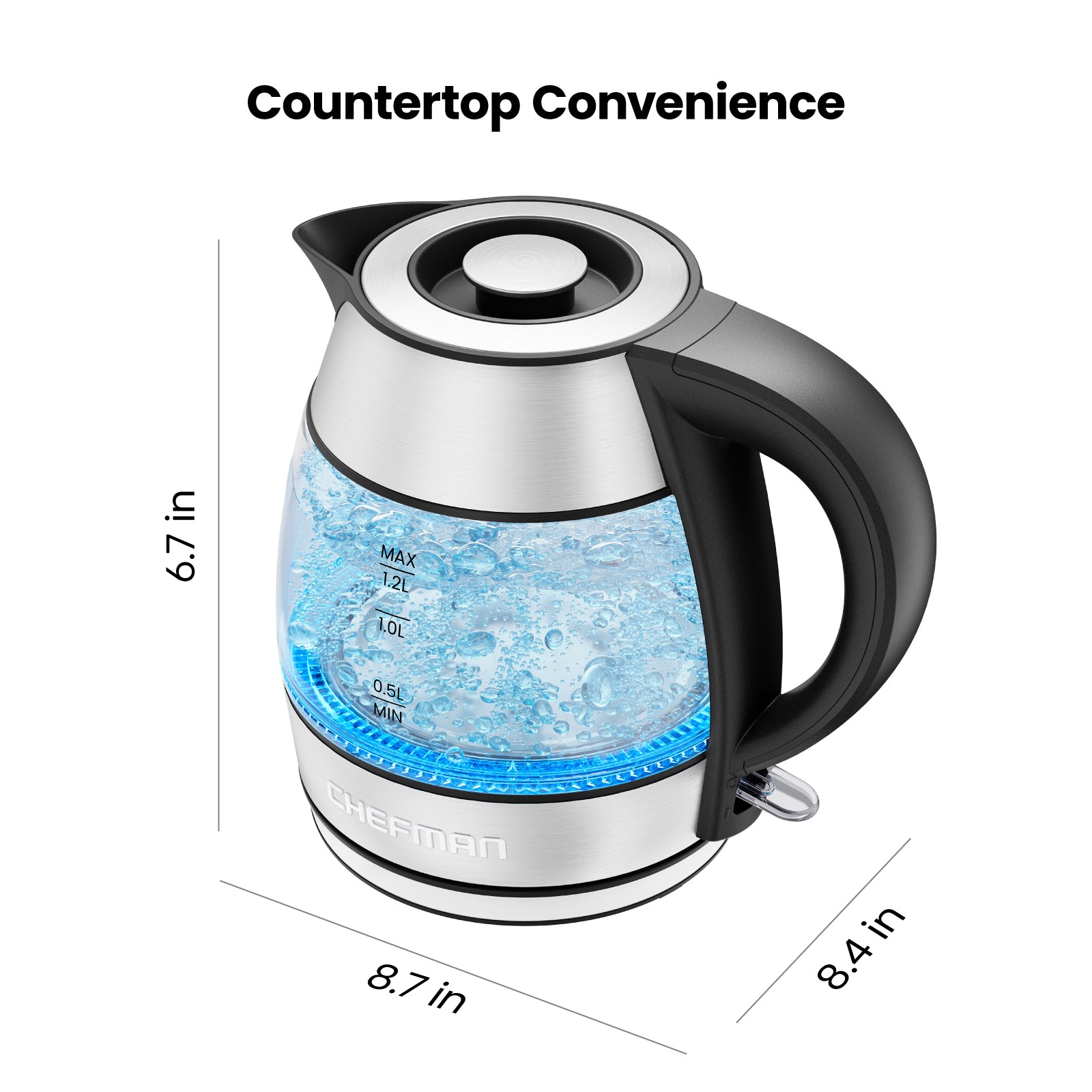 1.2L Electric Tea Kettle with Removable Lid