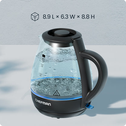 Fast Boil™ 1.7L Electric Glass Kettle w/ Tea Infuser