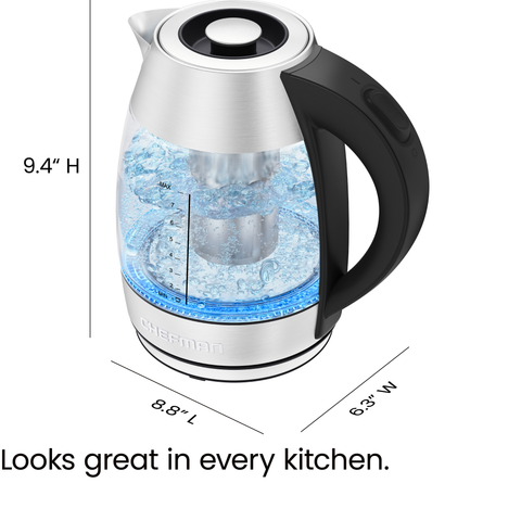 1.8-Liter Cordless Glass Electric Kettle