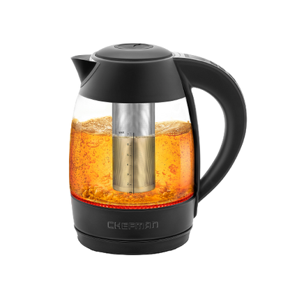 Chefman 1.7-liter Glass Tea Kettle With Tea Infuser