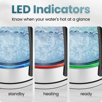 Custom-Temp 1.8L Electric Kettle w/ Temperature Control, Keep Hot Function