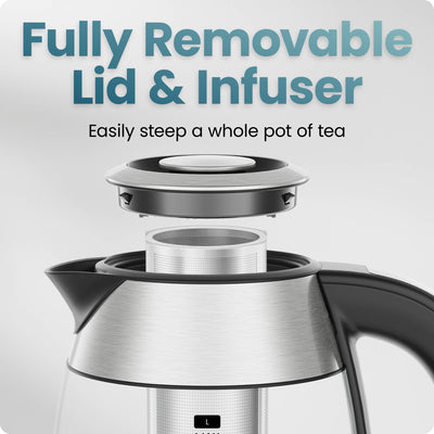 Custom-Temp 1.8L Electric Kettle w/ Temperature Control, Keep Hot Function