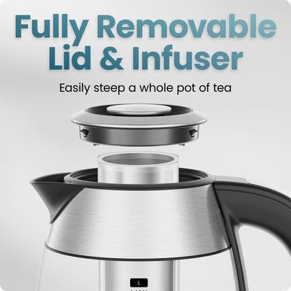 Custom-Temp 1.8L Electric Kettle w/ Temperature Control, Keep Hot Function