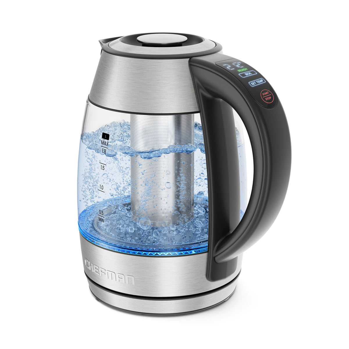 Custom-Temp 1.8L Electric Kettle w/ Temperature Control, Keep Hot Function