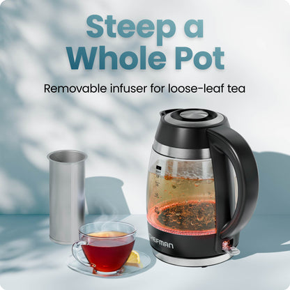 Fast-Boil 1.8L Electric Kettle w/ Tea Infuser