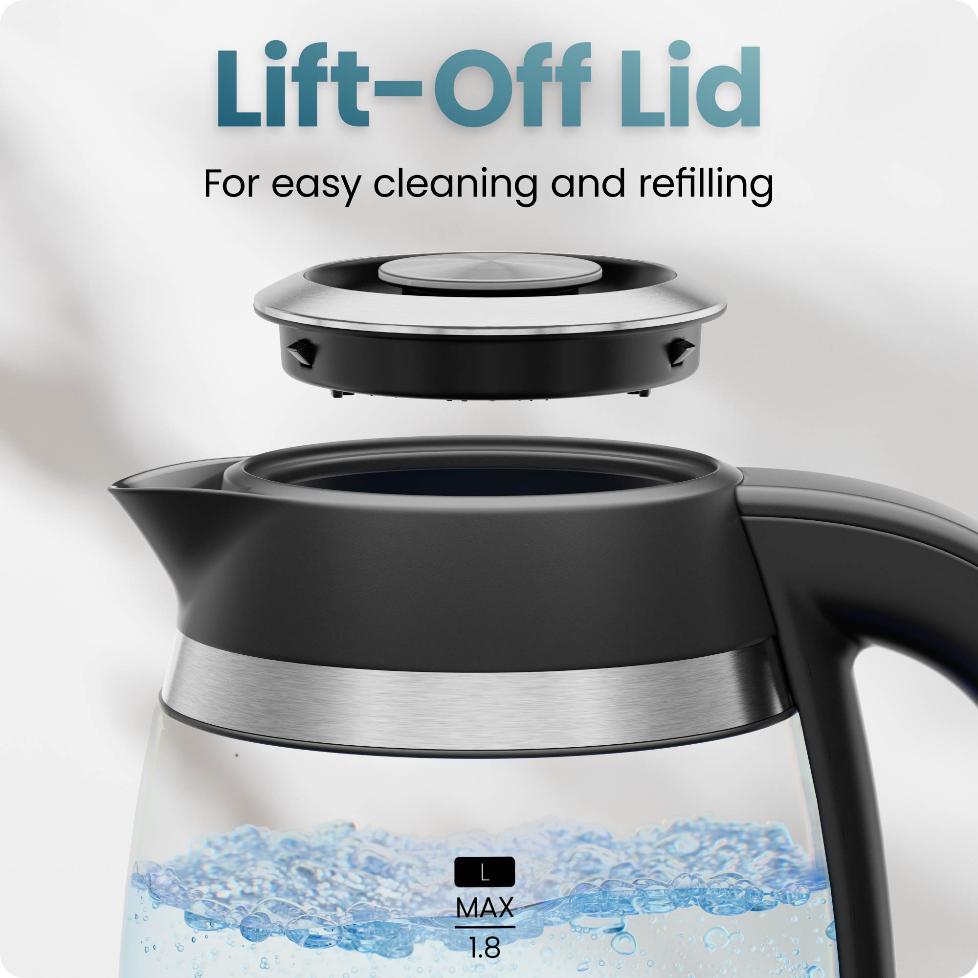 Fast-Boil 1.8L Electric Kettle w/ Tea Infuser