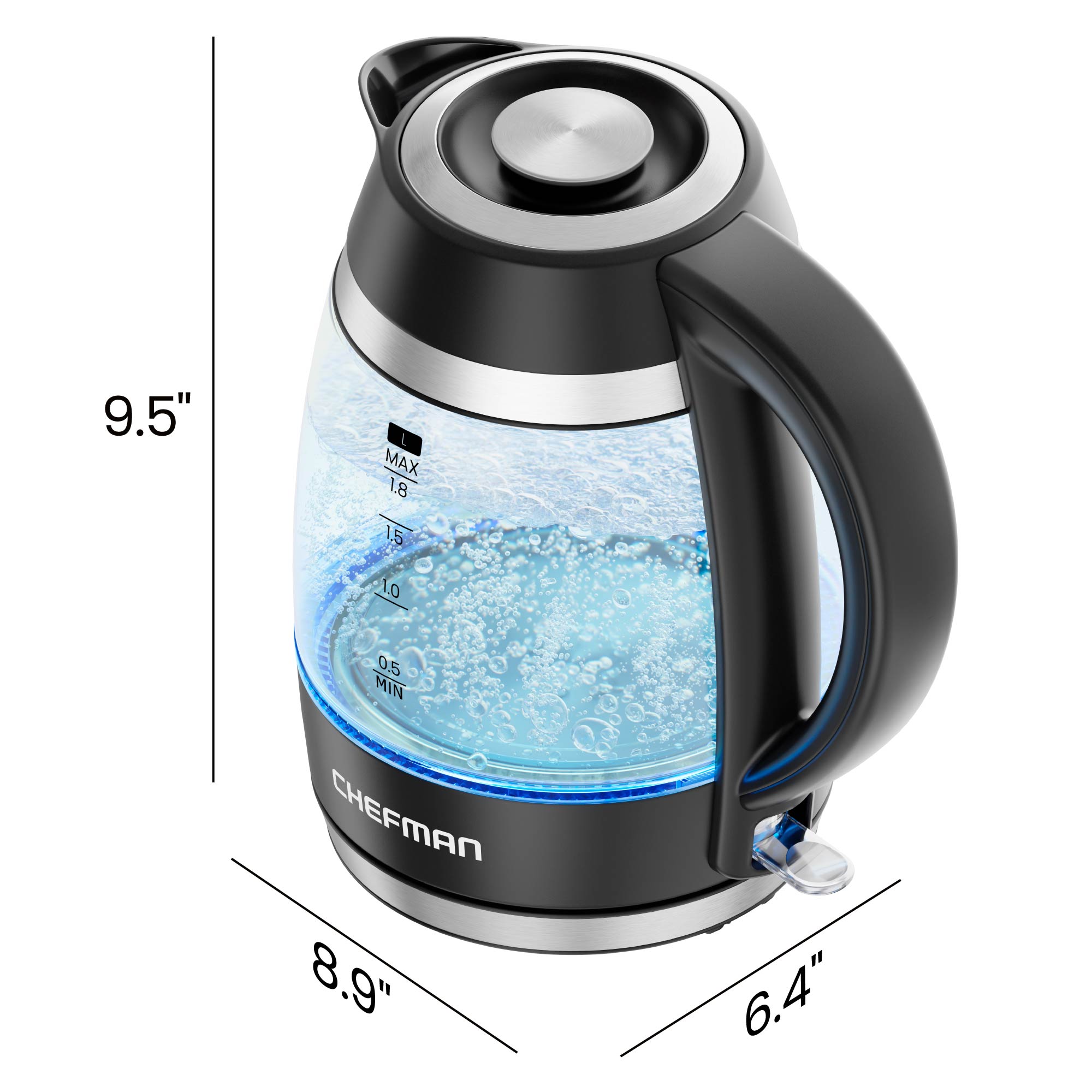 Fast-Boil 1.8L Electric Kettle w/ Tea Infuser