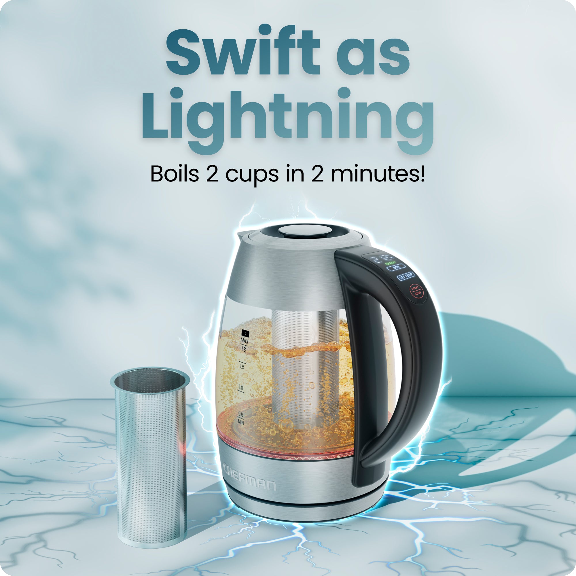 Chefman Lightning Electric Kettle - Thumbnail 4