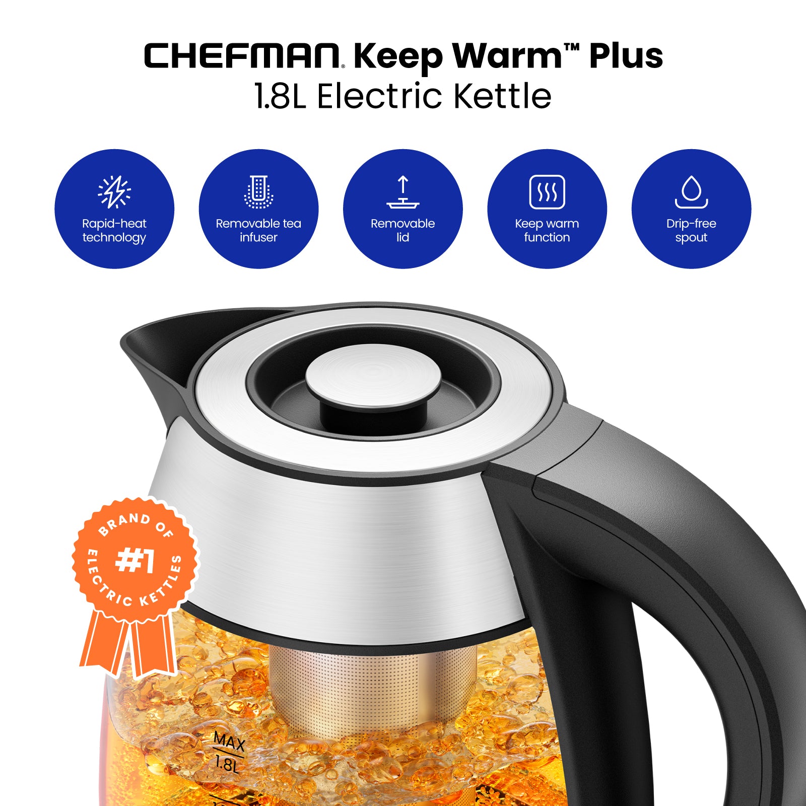 1.8L Keep Warm Electric Tea Kettle