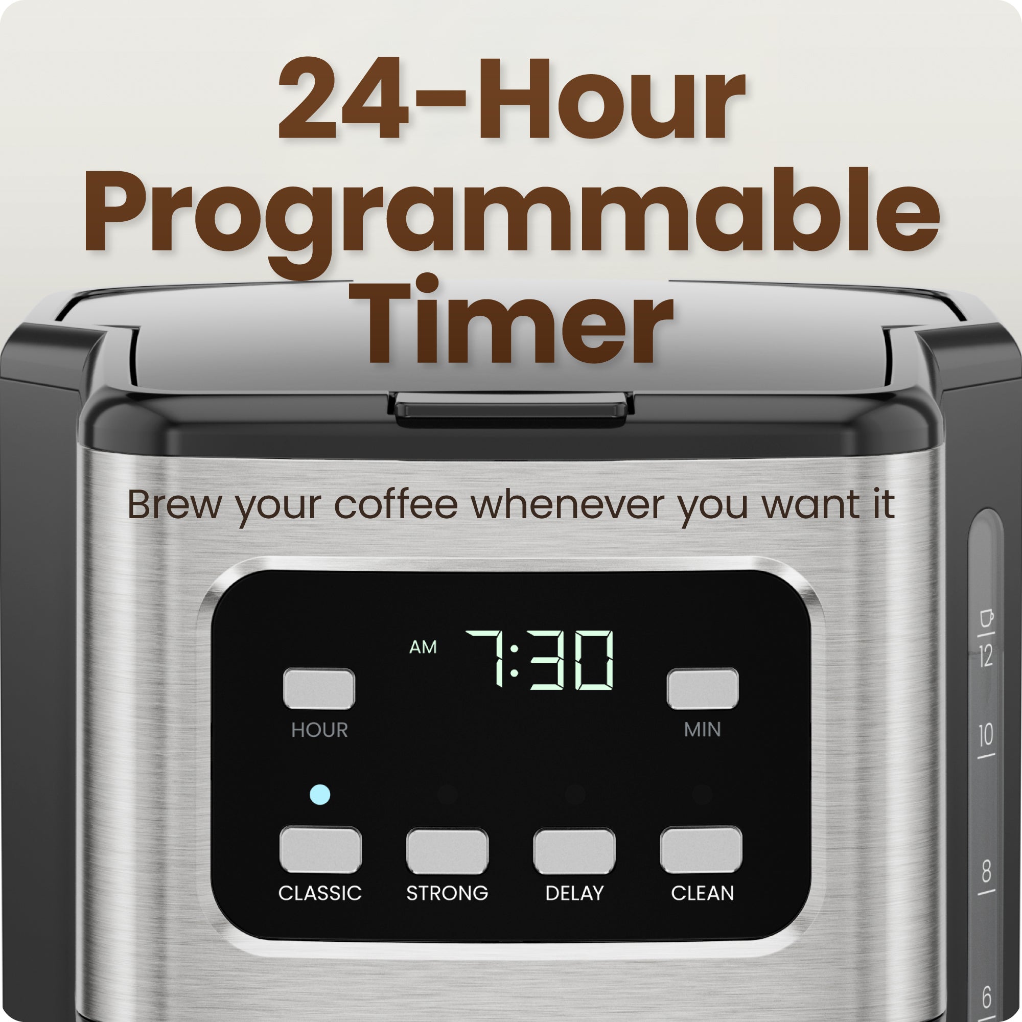 12-Cup Programmable Digital Coffee Maker – Chefman