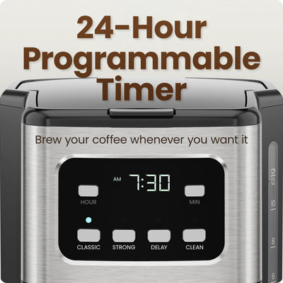 12-Cup Programmable Digital Coffee Maker