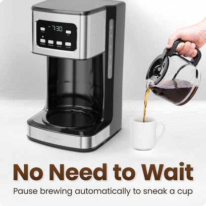 12-Cup Programmable Digital Coffee Maker