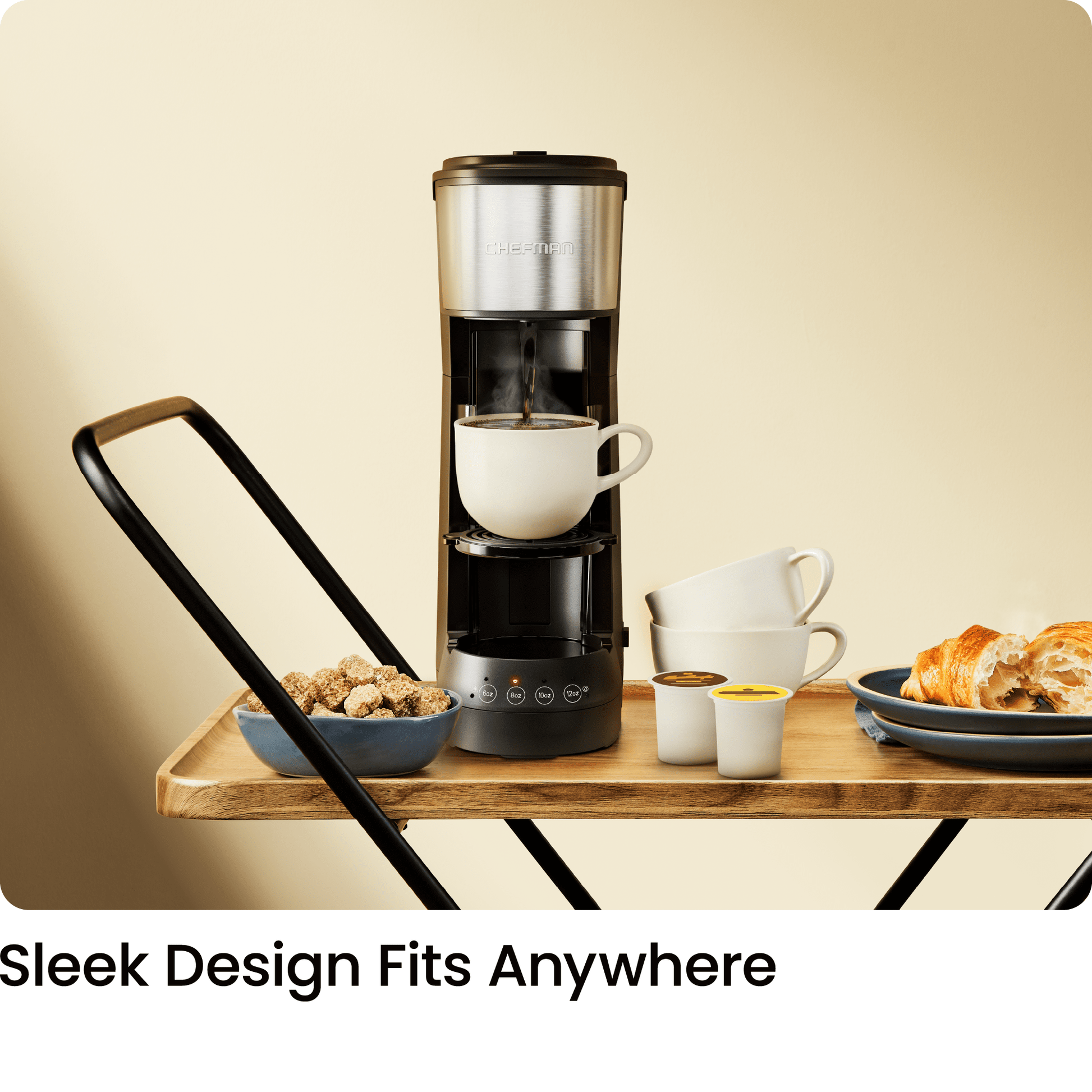  Chefman Single Serve Coffee Maker: K-Cup & Ground Compatible, Single  Cup 6-12 oz Portable Drip Coffee Machine with Filter - Perfect for College  & Coffee Lovers,Black: Home & Kitchen