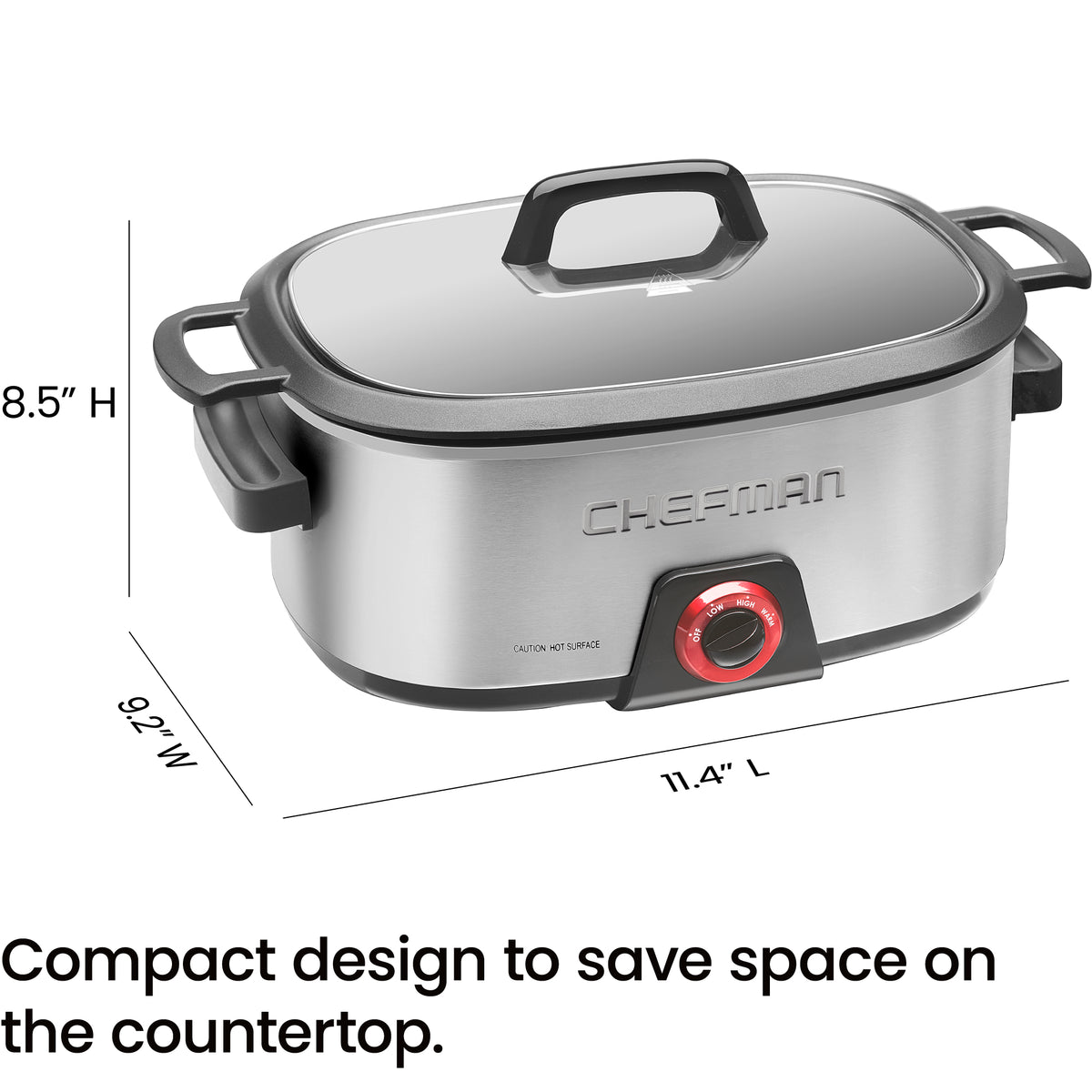 Quick answer: A 6- to 7-quart slow cooker fits most families of six Quick answer: A 6- to 7-quart slow cooker fits most families of six
