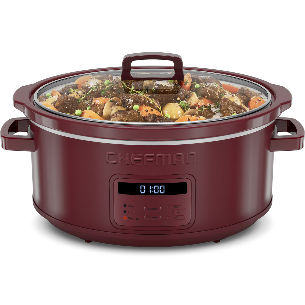 7 Qt. Digital Slow Cooker - Red