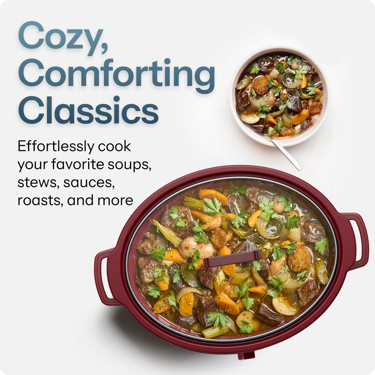 7 Qt. Digital Slow Cooker - Red
