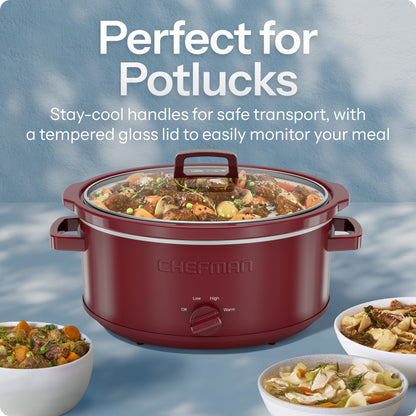 7 Qt. Slow Cooker - Red