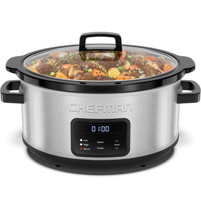 7 Quart Digital Stainless Steel Slow Cooker