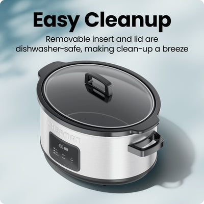 7 Quart Digital Stainless Steel Slow Cooker