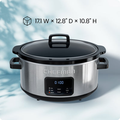 7 Quart Digital Stainless Steel Slow Cooker