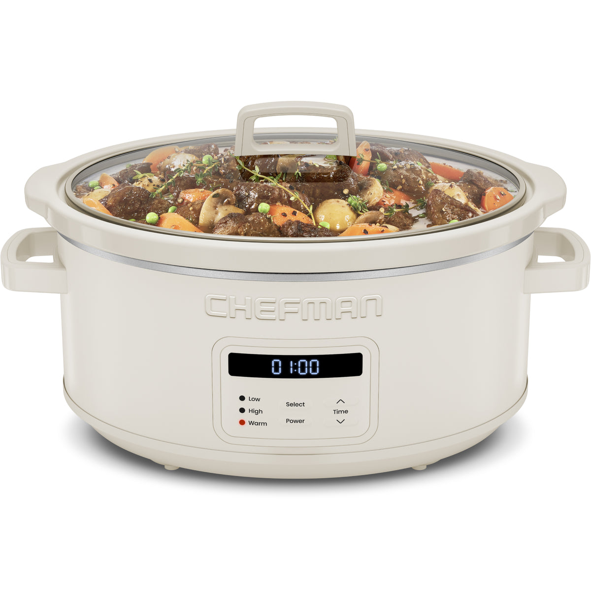 7 Qt. Digital Slow Cooker - White