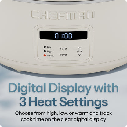 7 Qt. Digital Slow Cooker - White