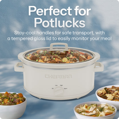 7 Qt. Slow Cooker - White