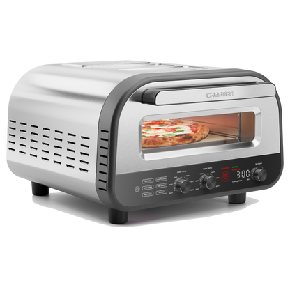 High-Heat Indoor Electric Pizza Oven 800°F (Stainless Steel)