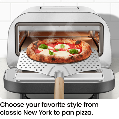 High-Heat Indoor Electric Pizza Oven 800°F - Stainless Steel