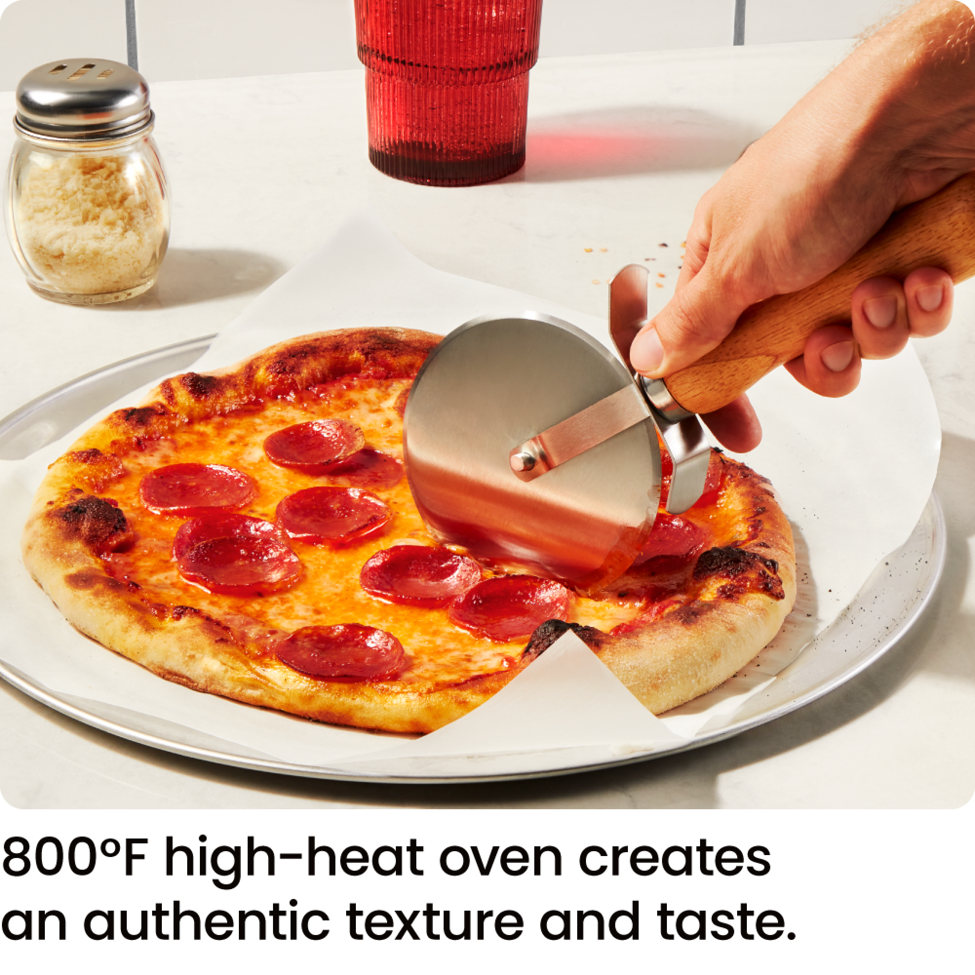High-Heat Indoor Electric Pizza Oven 800°F (Stainless Steel)