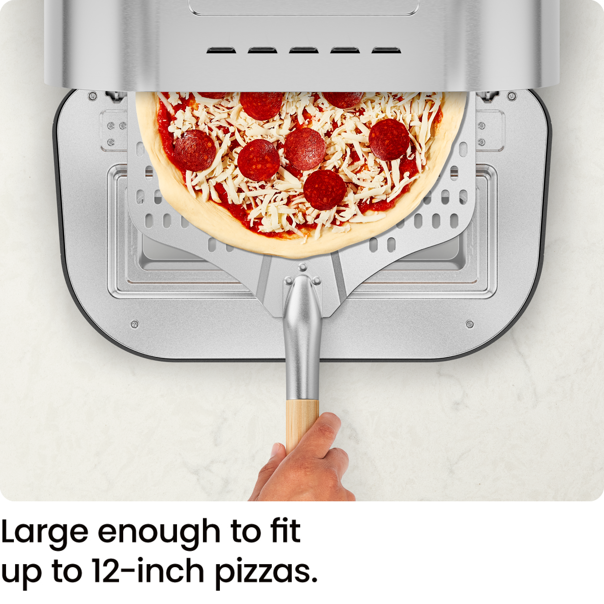 High-Heat Indoor Electric Pizza Oven 800°F (Stainless Steel)