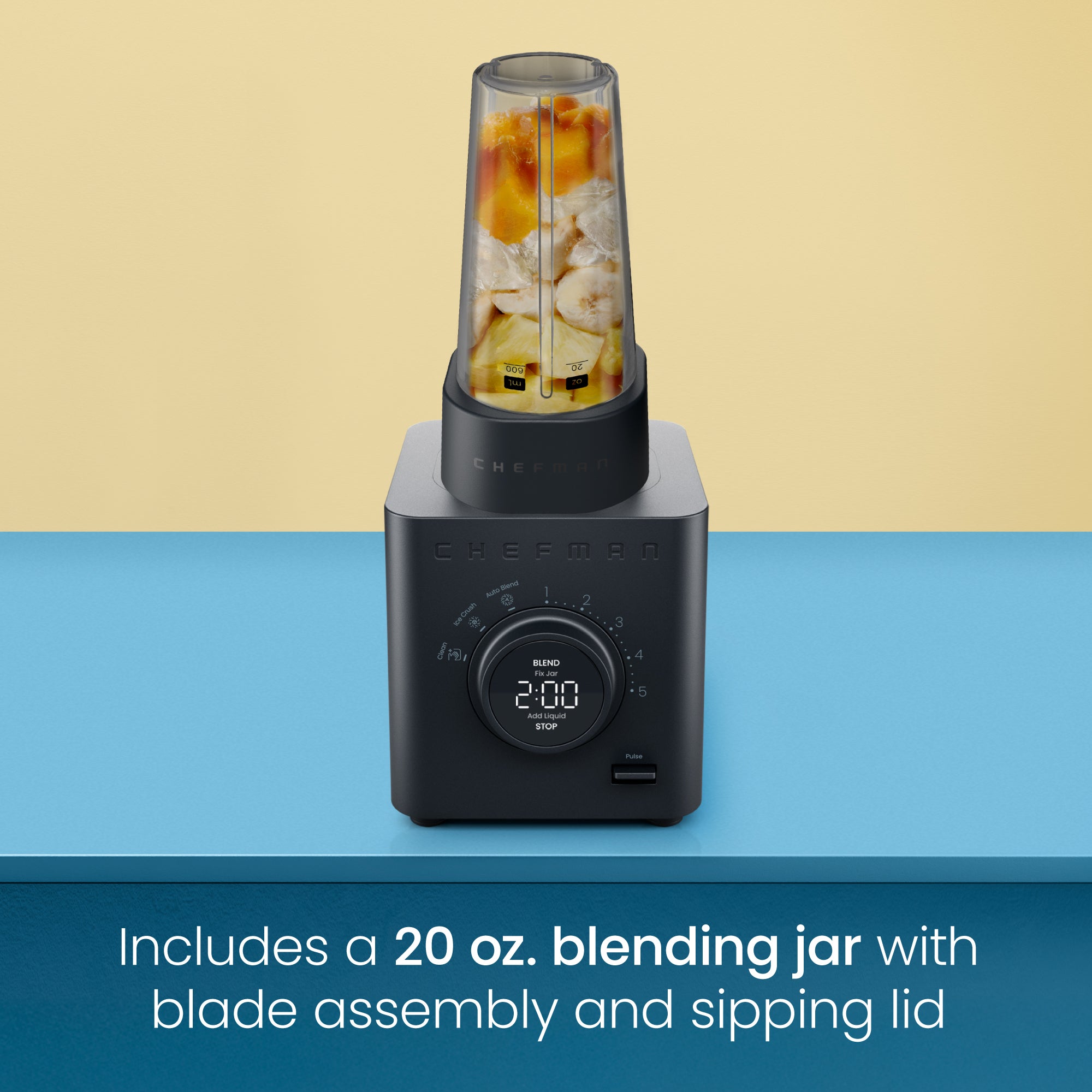 Obliterator 48oz Power Blender + Travel Jar - Midnight