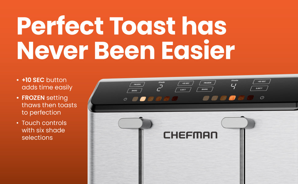 Smart Touch™ 4 Slice Digital Toaster – Chefman
