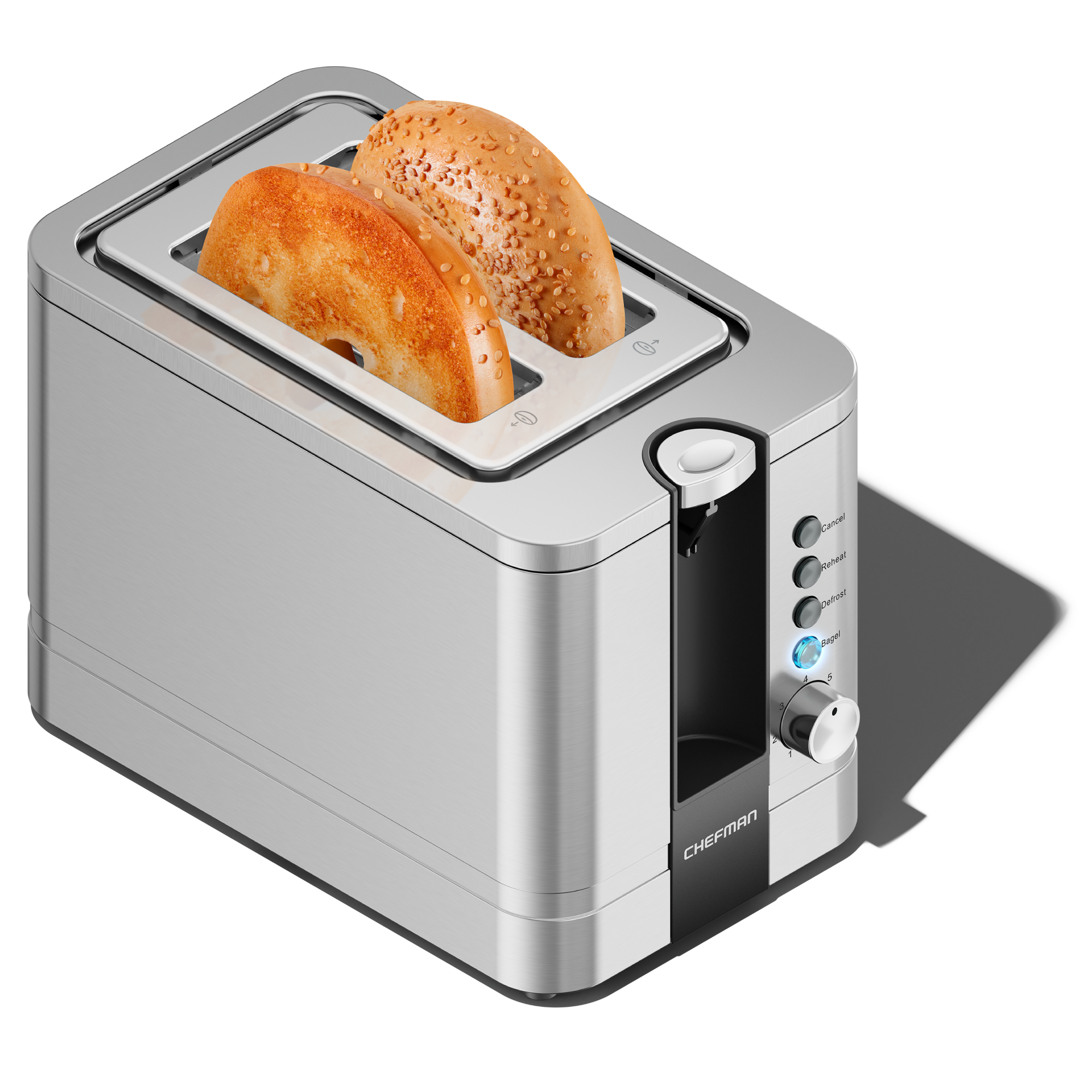 2-Slice Pop-Up Stainless Steel Toaster