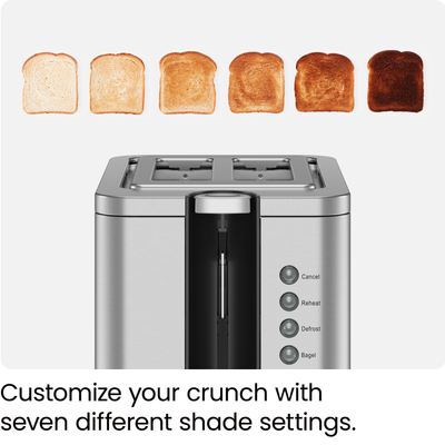 2-Slice Pop-Up Stainless-Steel Toaster