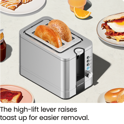 2-Slice Pop-Up Stainless-Steel Toaster