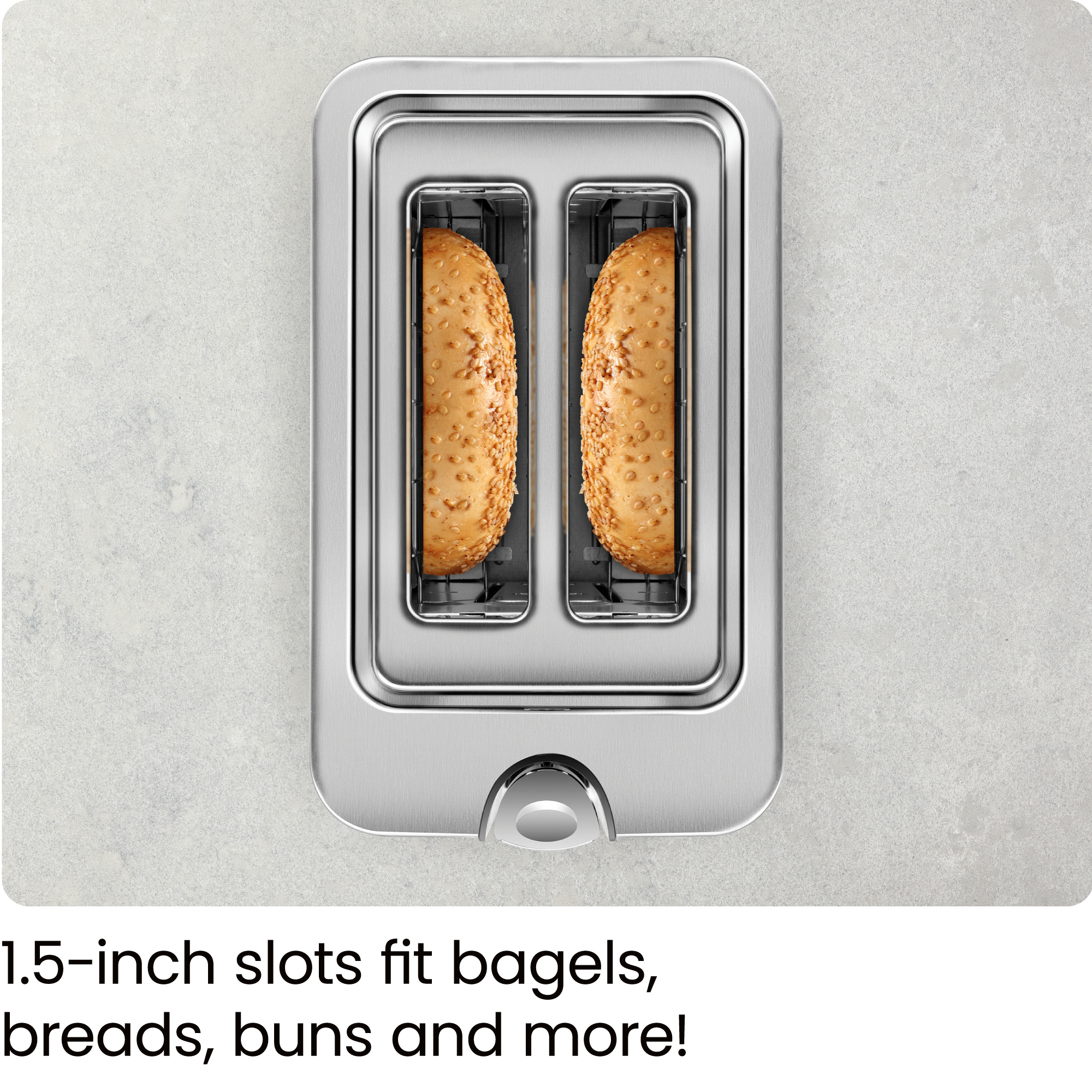 2-Slice Pop-Up Stainless Steel Toaster