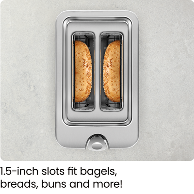 2-Slice Pop-Up Stainless-Steel Toaster
