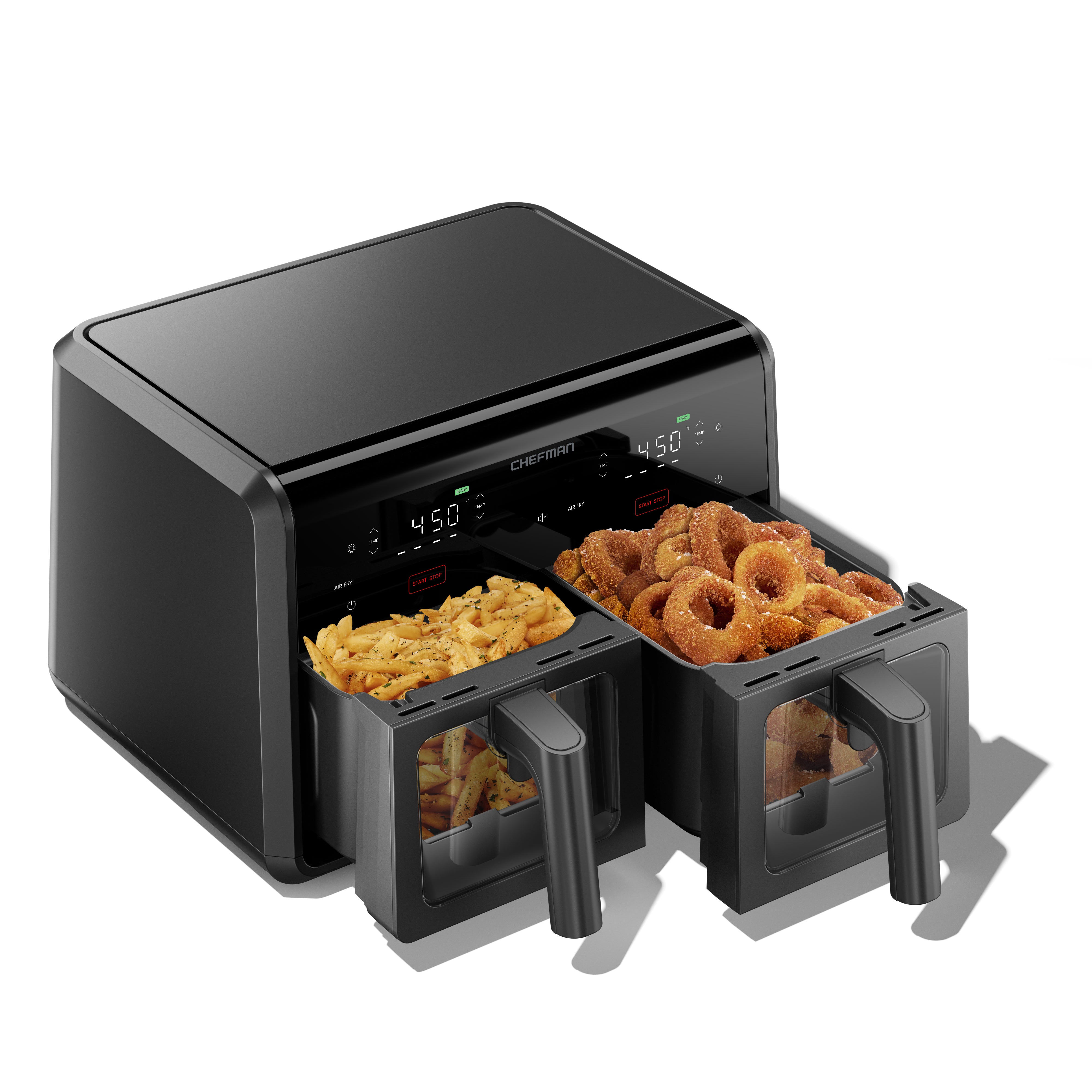 Chefman 9-Quart TurboFry Dual Basket Air Fryer with DC Motor - Thumbnail 3