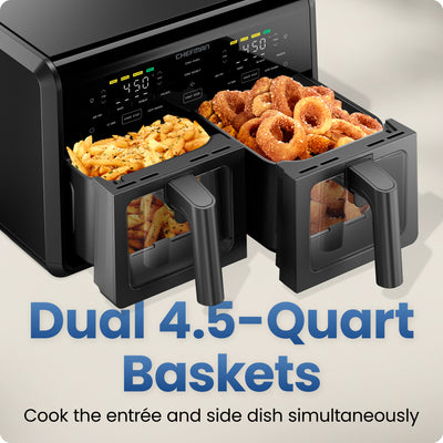 9 Qt. TurboFry® Dual Basket Air Fryer with Window