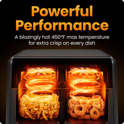 9 Qt. TurboFry® Dual Basket Air Fryer with Window