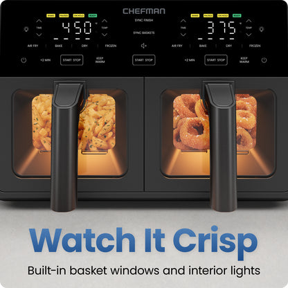 9 Qt. TurboFry Dual Basket Air Fryer with Window