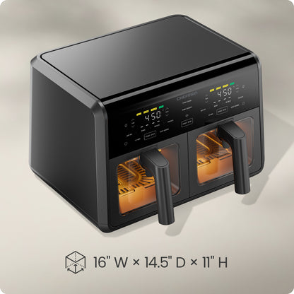 9 Qt. TurboFry Dual Basket Air Fryer with Window
