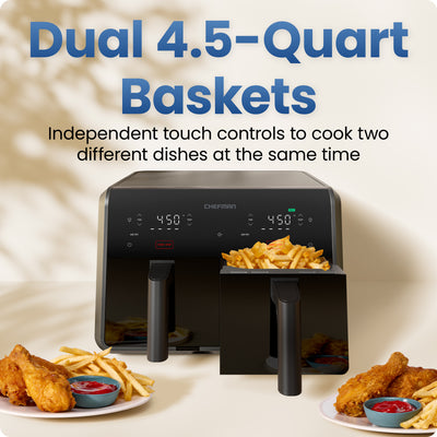 9 Qt. TurboFry® Dual Basket Air Fryer