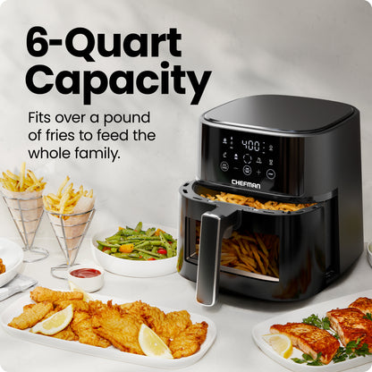 TurboFry Touch Easy-View 6-Quart Digital Air Fryer