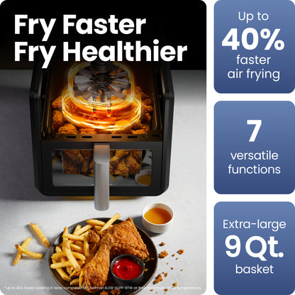 9 Qt. TurboFry 7-in-1 Air Fryer with Powerful DC Motor