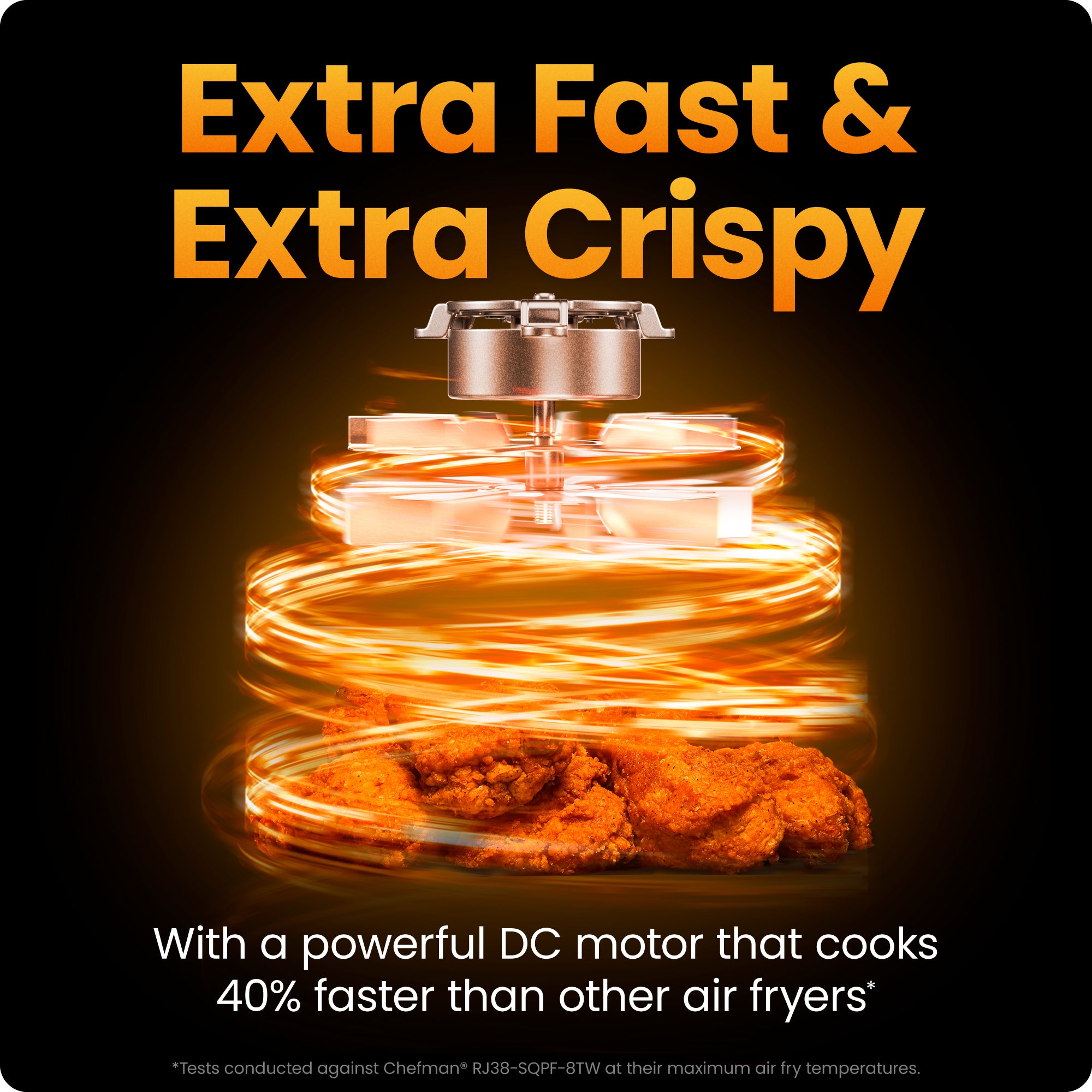 9 Qt. TurboFry 7-in-1 Air Fryer with Powerful DC Motor