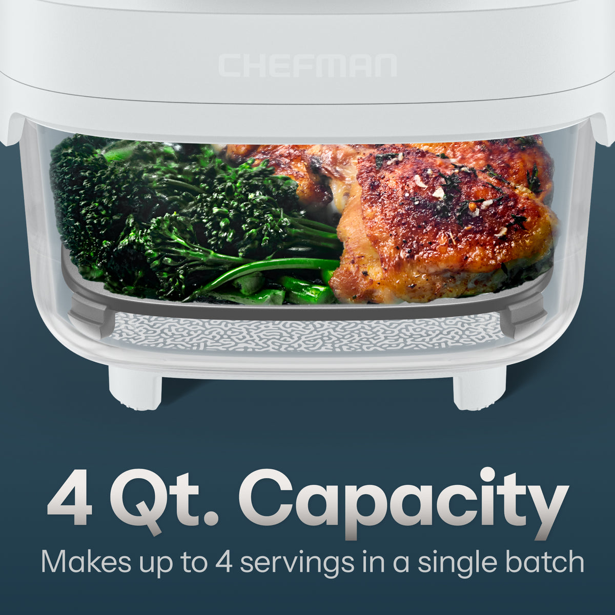 Crisp n' Go 4 Qt. Glass Air Fryer - Ash Grey