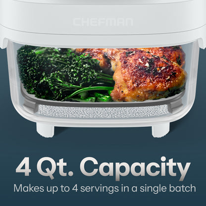 Crisp n' Go 4 Qt. Glass Air Fryer - Ash Grey