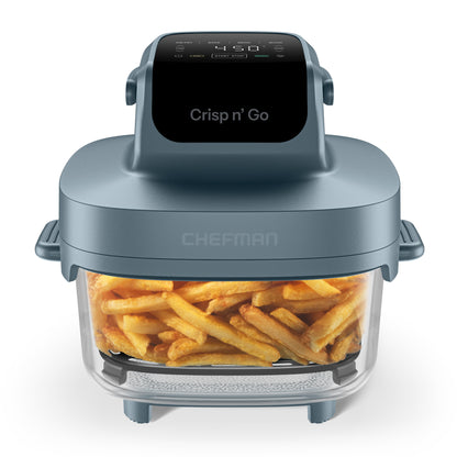 Crisp n' Go 4 Qt. Glass Air Fryer - Lava Slate